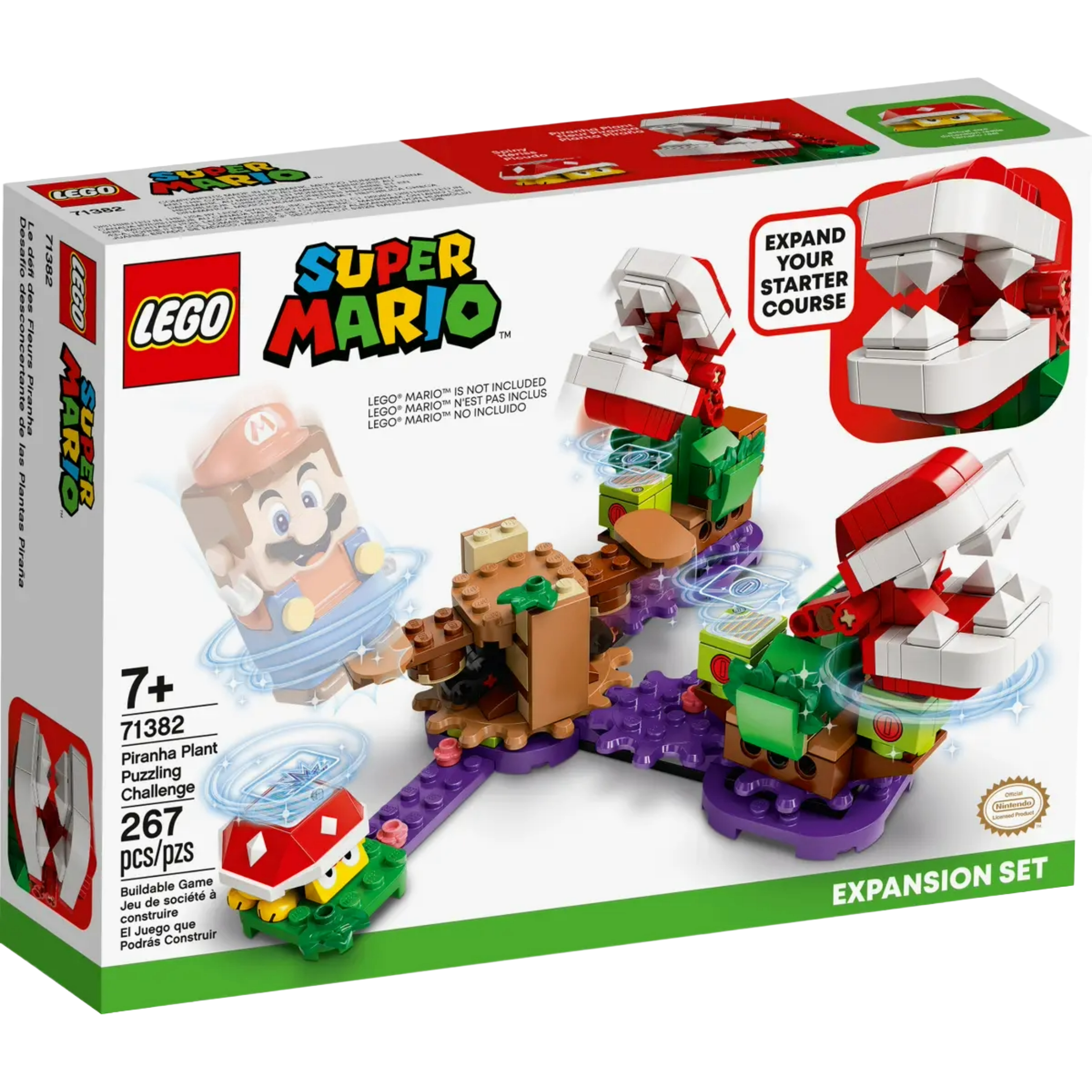 LEGO Kit De Construcción Súper Mario Set De Expansión: Desafío Desconcertante De Las Plantas Pirañas